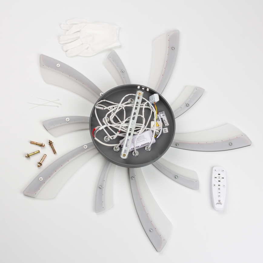 Brilagi - LED Zatemnitveni nadgradni lestenec TWIST LED/55W/230V 3000-6500K antracit + Daljinski upravljalnik