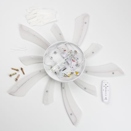 Brilagi - LED Zatemnitveni nadgradni lestenec TWIST LED/55W/230V 3000-6500K bela + Daljinski upravljalnik