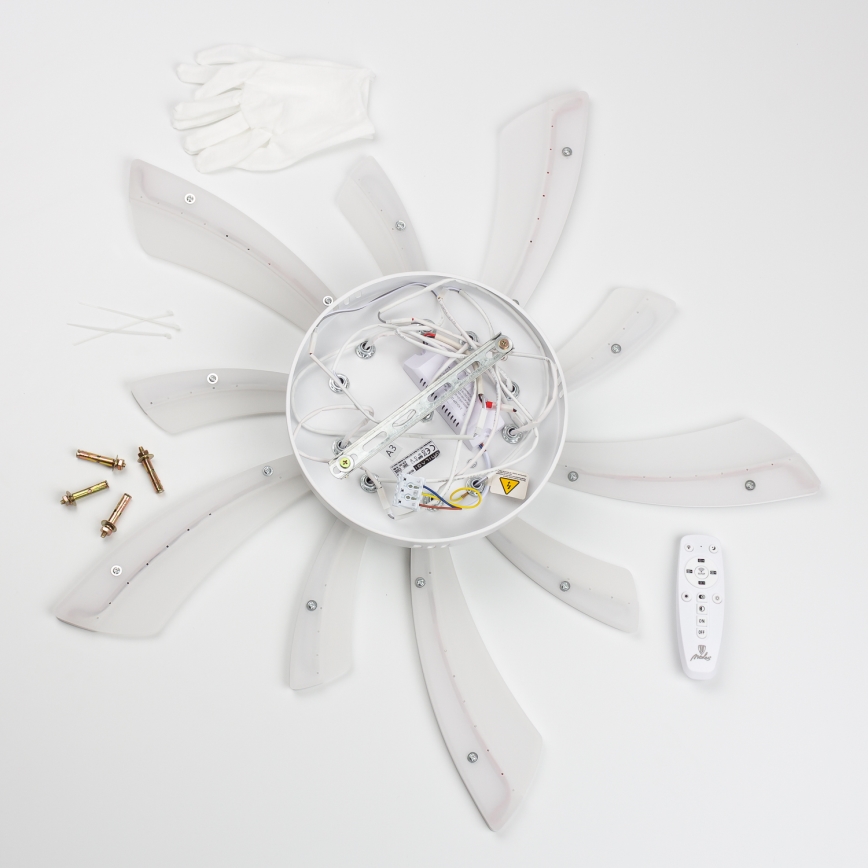 Brilagi - LED Zatemnitveni nadgradni lestenec TWIST LED/55W/230V 3000-6500K bela + Daljinski upravljalnik