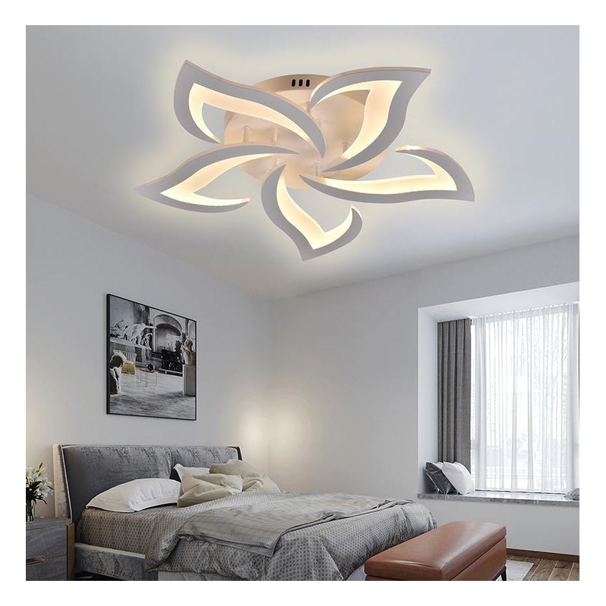 Brilagi - LED Zatemnitveni nadgradni lestenec TWIST LED/55W/230V 3000-6500K bela + Daljinski upravljalnik