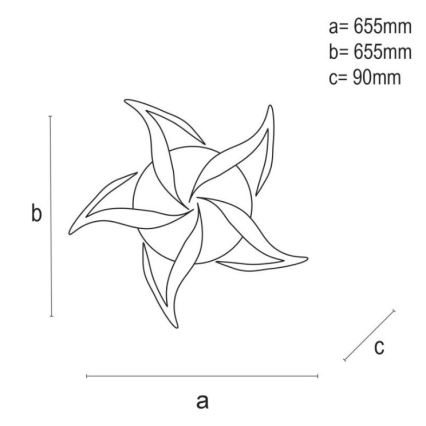 Brilagi - LED Zatemnitveni nadgradni lestenec TWIST LED/55W/230V 3000-6500K bela + Daljinski upravljalnik