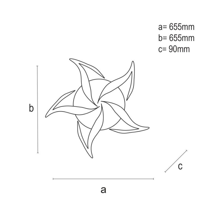 Brilagi - LED Zatemnitveni nadgradni lestenec TWIST LED/55W/230V 3000-6500K bela + Daljinski upravljalnik