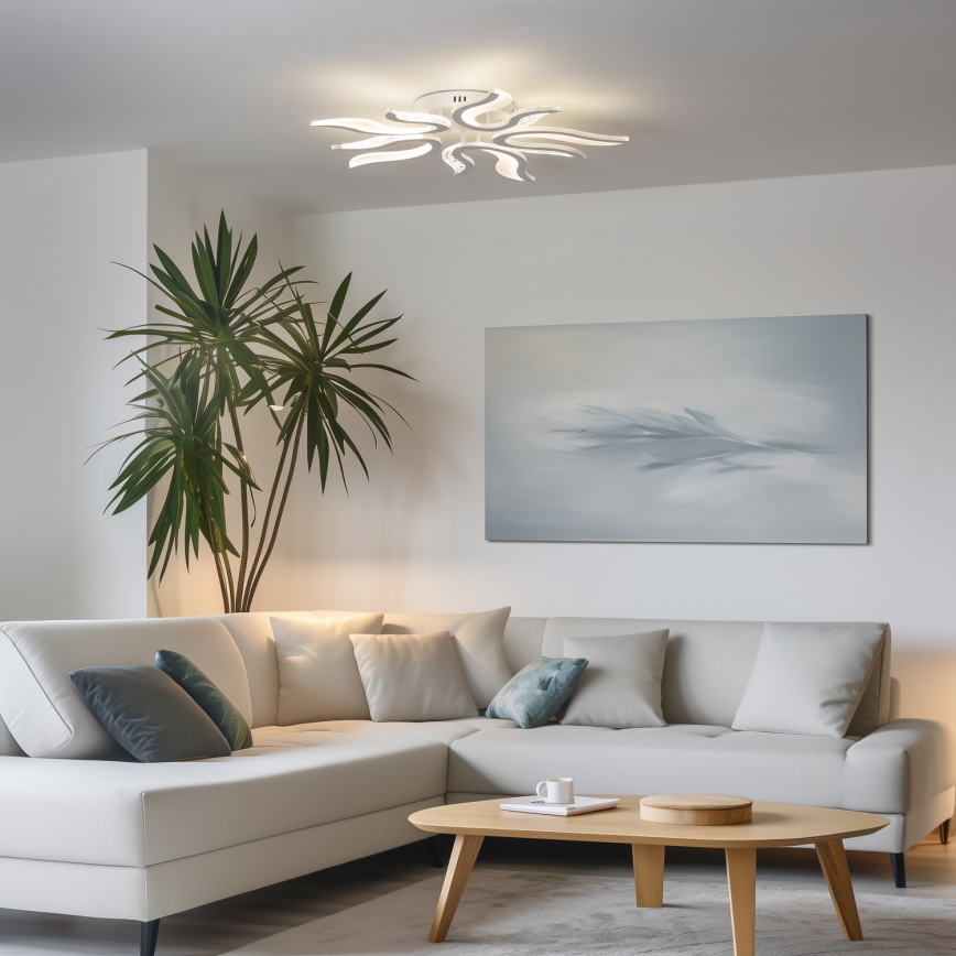Brilagi - LED Zatemnitveni nadgradni lestenec TWIST LED/65W/230V 3000-6500K bela + Daljinski upravljalnik