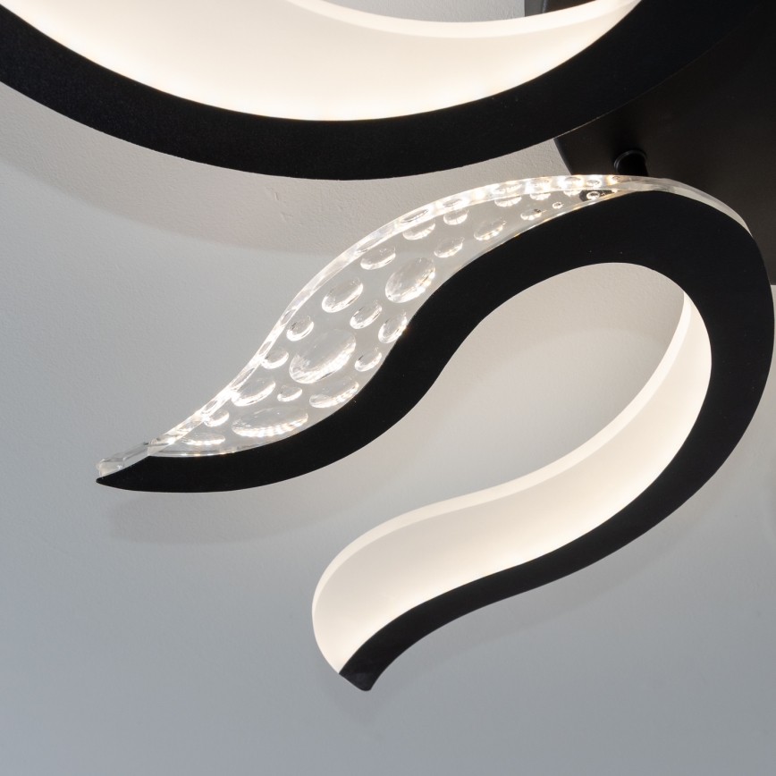 Brilagi - LED Zatemnitveni nadgradni lestenec TWIST LED/65W/230V 3000-6500K črna + Daljinski upravljalnik