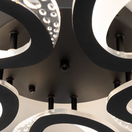 Brilagi - LED Zatemnitveni nadgradni lestenec TWIST LED/65W/230V 3000-6500K črna + Daljinski upravljalnik