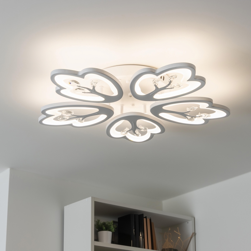 Brilagi - LED Zatemnitveni nadgradni lestenec TWIST LED/80W/230V 3000-6500K bela + Daljinski upravljalnik