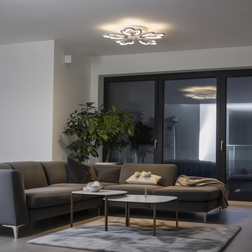 Brilagi - LED Zatemnitveni nadgradni lestenec TWIST LED/80W/230V 3000-6500K bela + Daljinski upravljalnik