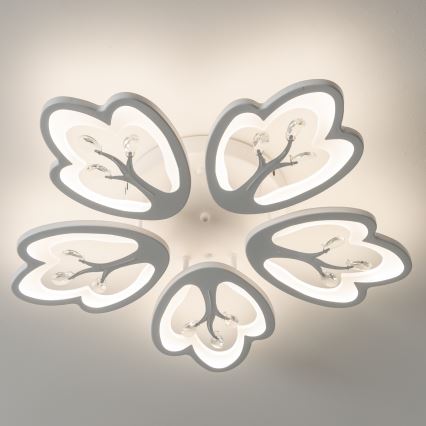Brilagi - LED Zatemnitveni nadgradni lestenec TWIST LED/80W/230V 3000-6500K bela + Daljinski upravljalnik