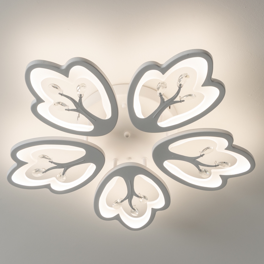 Brilagi - LED Zatemnitveni nadgradni lestenec TWIST LED/80W/230V 3000-6500K bela + Daljinski upravljalnik