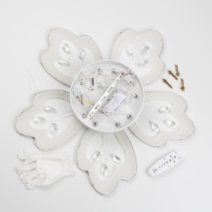 Brilagi - LED Zatemnitveni nadgradni lestenec TWIST LED/80W/230V 3000-6500K bela + Daljinski upravljalnik