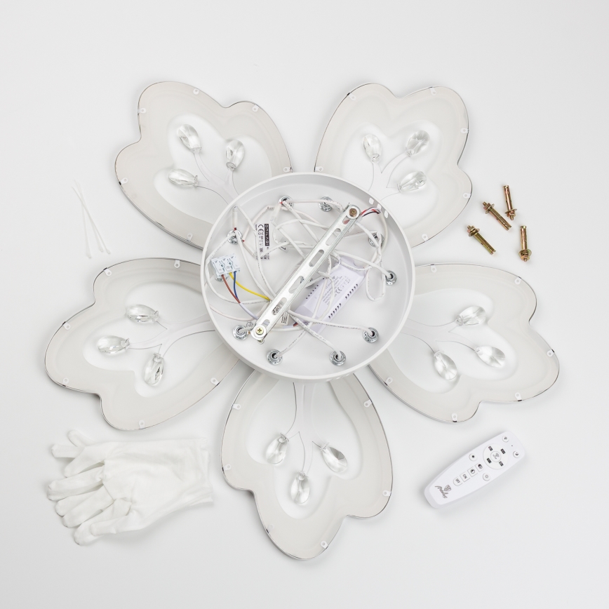 Brilagi - LED Zatemnitveni nadgradni lestenec TWIST LED/80W/230V 3000-6500K bela + Daljinski upravljalnik