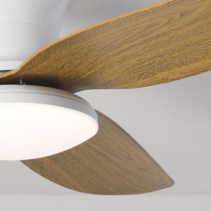 Brilagi - LED Zatemnitveni stropni ventilator LED/30W/230V 3000-6500K bela/rjava + Daljinski upravljalnik