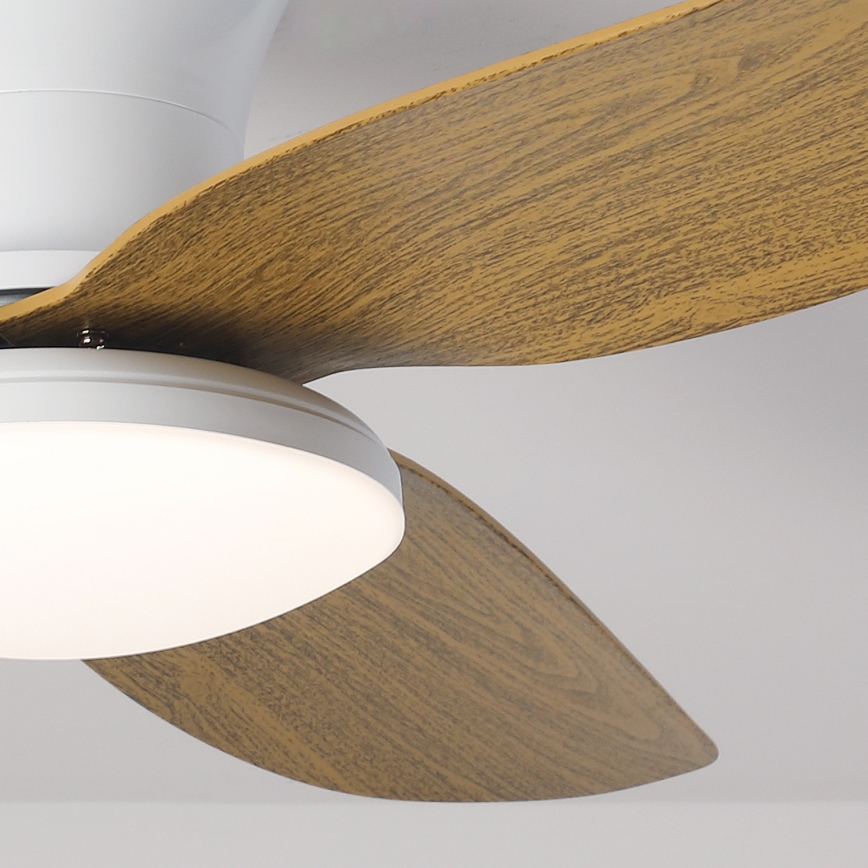 Brilagi - LED Zatemnitveni stropni ventilator LED/30W/230V 3000-6500K bela/rjava + Daljinski upravljalnik