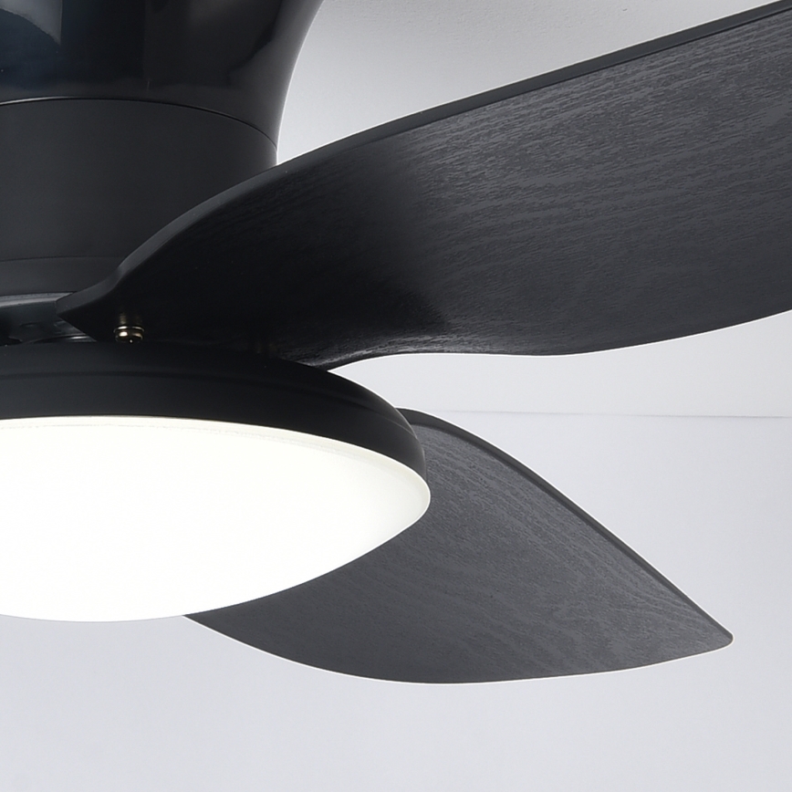 Brilagi - LED Zatemnitveni stropni ventilator LED/30W/230V 3000-6500K črna + Daljinski upravljalnik