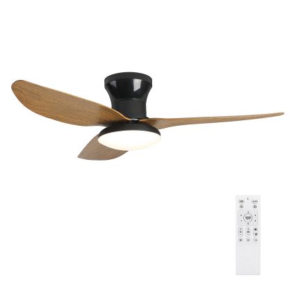 Brilagi - LED Zatemnitveni stropni ventilator LED/30W/230V 3000-6500K črna/rjava + Daljinski upravljalnik
