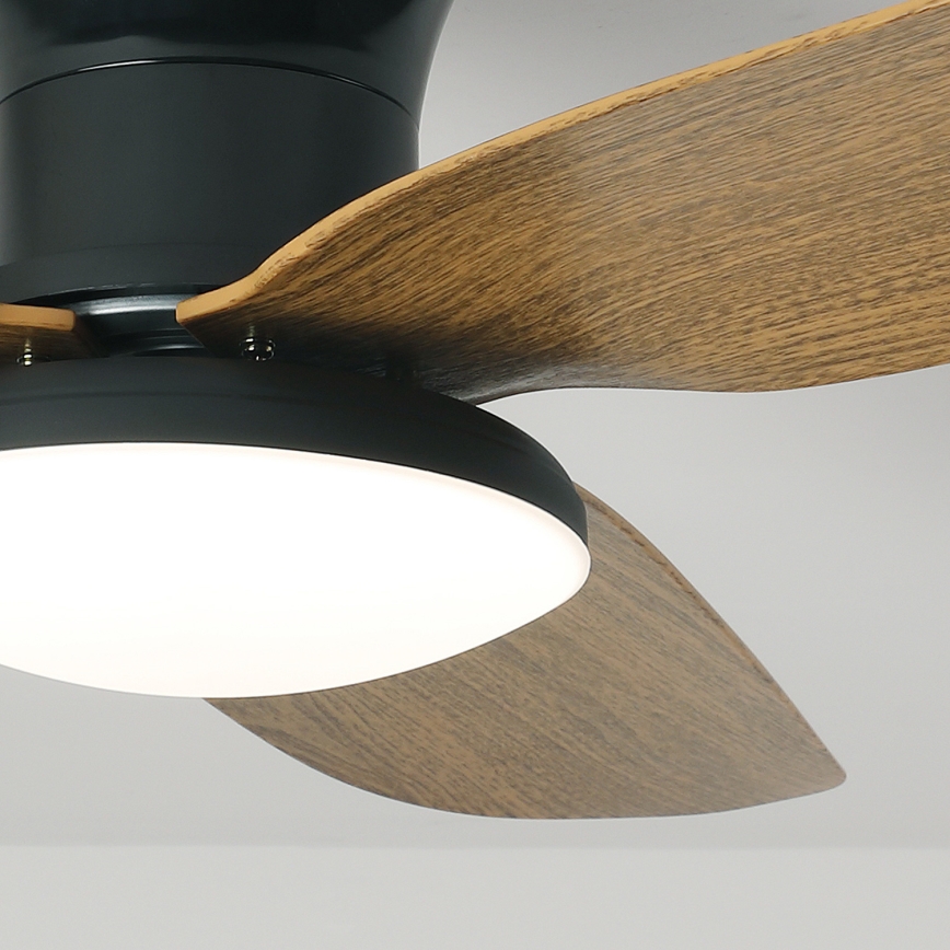 Brilagi - LED Zatemnitveni stropni ventilator LED/30W/230V 3000-6500K črna/rjava + Daljinski upravljalnik