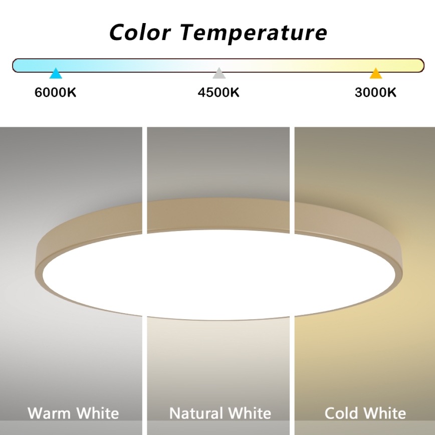 Brilagi - LED stropna svetilka z zatemnitvijo POOL SMART LED/180W/230V 3000-6000K 120 cm bež Wi-Fi Tuya + daljinski upravljalnik