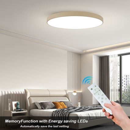 Brilagi - LED stropna svetilka z zatemnitvijo POOL SMART LED/180W/230V 3000-6000K 120 cm bež Wi-Fi Tuya + daljinski upravljalnik