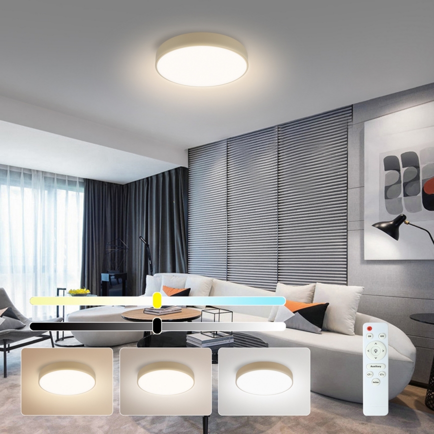 Brilagi - LED Zatemnjena stropna svetilka POOL LED/36W/230V 3000-6000K Ø 30 cm bežna + daljinski upravljalnik