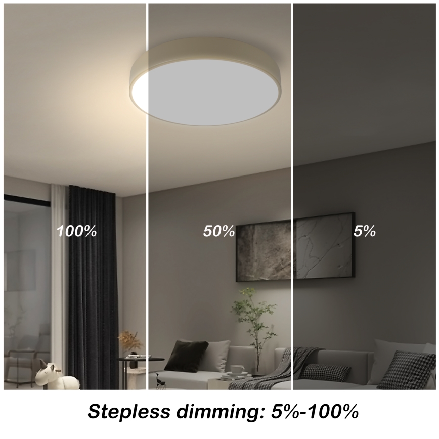 Brilagi - LED Zatemnjena stropna svetilka POOL LED/36W/230V 3000-6000K Ø 30 cm bežna + daljinski upravljalnik
