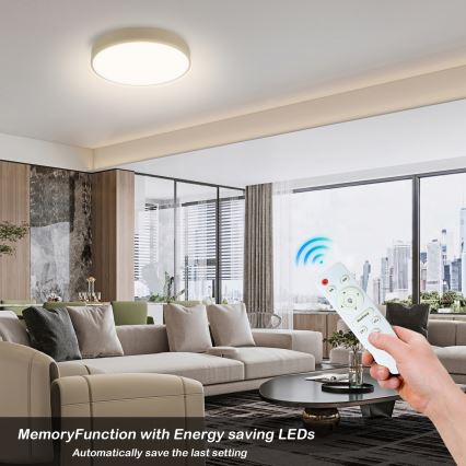 Brilagi - LED Zatemnjena stropna svetilka POOL LED/36W/230V 3000-6000K Ø 30 cm bežna + daljinski upravljalnik