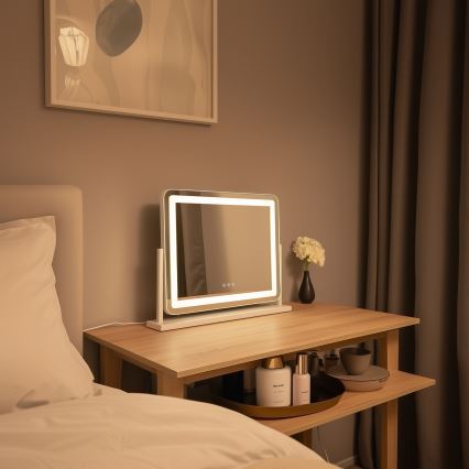 BRILAGI - LED zatemnjevalno ogledalo za ličenje CALIFORNIA LED/25W/230V 3000/4000/6500K 55x44 cm bela