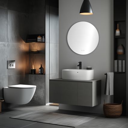 Brilagi - LED ogrevano kopalniško ogledalo DEMI PRO LED/20W/230V premer 60 cm IP44 CRI 90 zatemnljivo + CCT