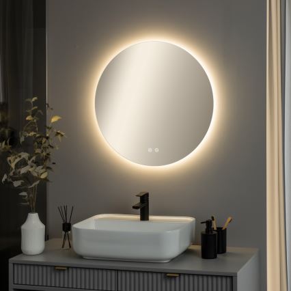 Brilagi - LED ogrevano kopalniško ogledalo DEMI PRO LED/20W/230V premer 60 cm IP44 CRI 90 zatemnljivo + CCT