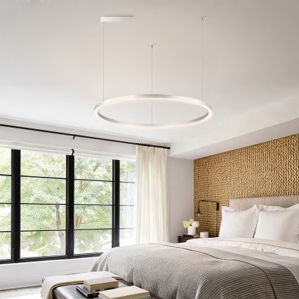 Brilagi - LED lestenec z možnostjo zatemnitve na kablu PORTOFINO LED/60W/230V 3000-6000K premer 80 cm srebrna + daljinski upravljalnik