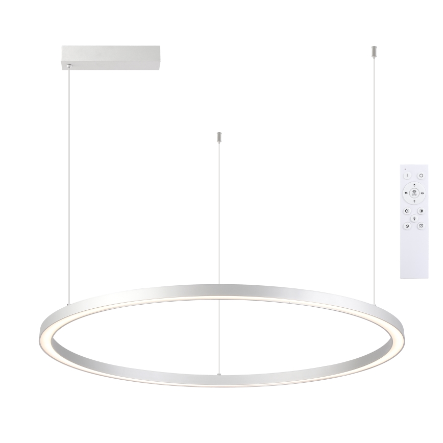 Brilagi - LED lestenec z možnostjo zatemnitve na kablu PORTOFINO LED/60W/230V 3000-6000K premer 80 cm srebrna + daljinski upravljalnik