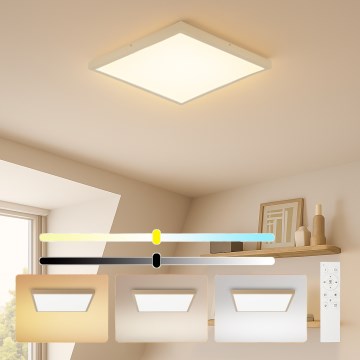 Brilagi - LED zatemnjevalna kopalniška stropna svetilka FRAME SMART LED/50W/230V 60x60 cm 3000-6000K IP44 bež + daljinski upravljalnik
