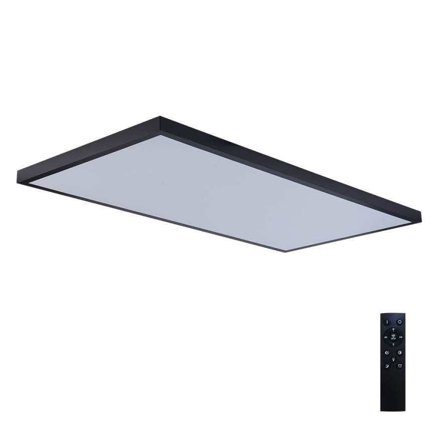 Brilagi - LED kopalniško stropno svetilo z možnostjo zatemnitve FRAME SMART LED/96W/230V 120x60 cm 3000-6000K IP44 črna + daljinski upravljalnik