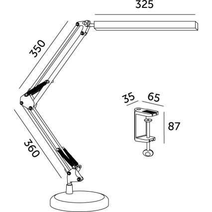 Brilagi - LED zatemnjevalna namizna svetilka 2v1 USB VARIO LED/14W/5V 3000-6000K črna