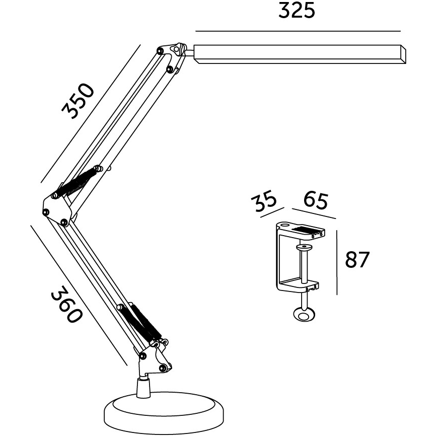 Brilagi - LED zatemnjevalna namizna svetilka 2v1 USB VARIO LED/14W/5V 3000-6000K črna