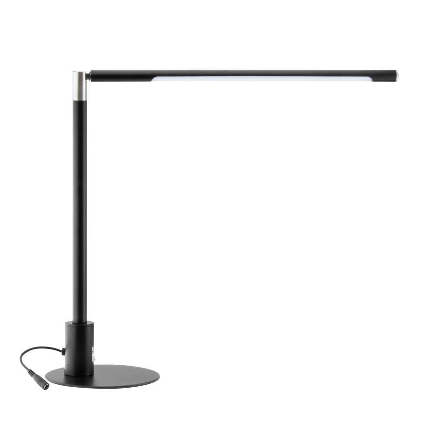 Brilagi - LED namizna svetilka na dotik z nastavljivo svetlostjo in USB priključki VARIO LED/7W/230V 3000-6500K CRI 96 črna