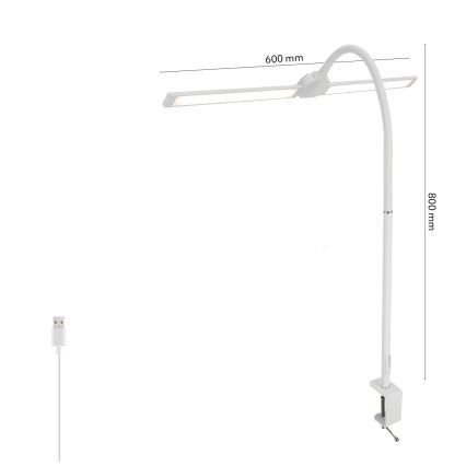 Brilagi - LED zatemnjevalna namizna svetilka USB VARIO LED/14W/5V 3000-6000K bela