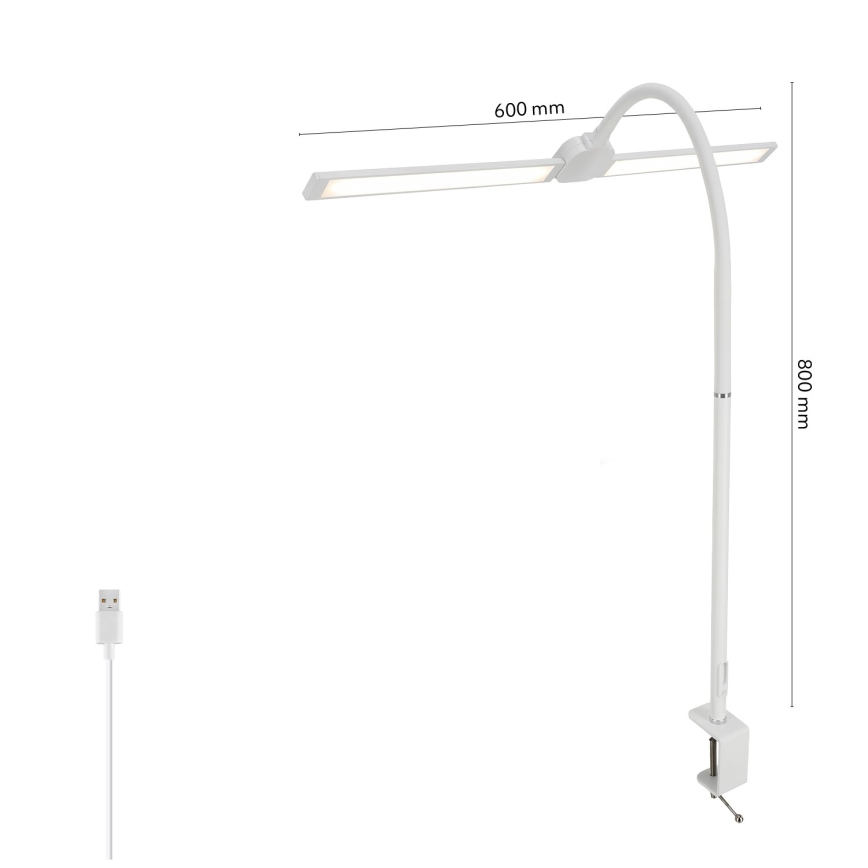 Brilagi - LED zatemnjevalna namizna svetilka USB VARIO LED/14W/5V 3000-6000K bela