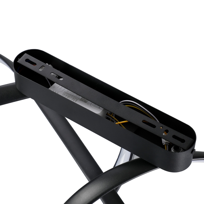 Brilagi - LED zatemljiv pritrjen stropni lestenec TWISTER LED/60W/230V 3000-6000K črna + daljinski upravljalnik