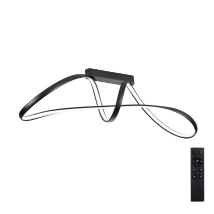 Brilagi - LED zatemljiv pritrjen stropni lestenec TWISTER LED/60W/230V 3000-6000K črna + daljinski upravljalnik