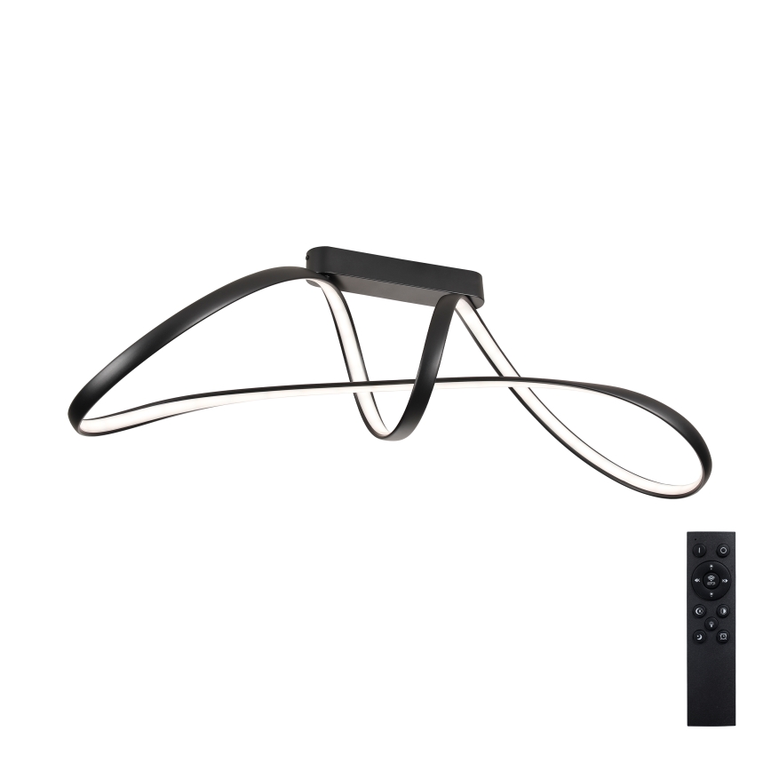 Brilagi - LED zatemljiv pritrjen stropni lestenec TWISTER LED/60W/230V 3000-6000K črna + daljinski upravljalnik