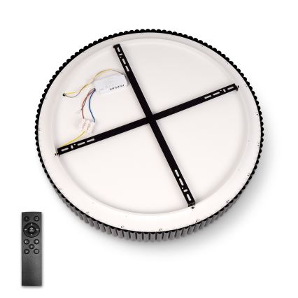 Brilagi - LED Zatemnljivo stropno svetilo FALCON MODERN LED/54W/230V 3000-6500K pr. 60 cm črna + daljinski upravljalnik