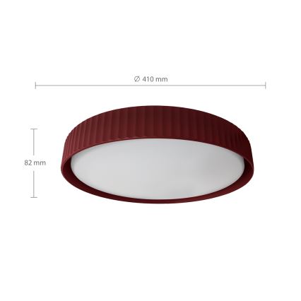 Brilagi - LED stropno svetilo z možnostjo zatemnitve LUCIA LED/48W/230V 3000-6500K premer 41 cm rdeče + daljinski upravljalnik