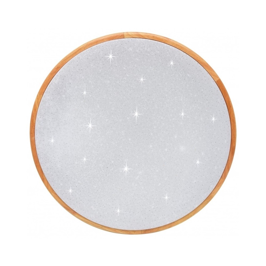 Brilagi - zatemnjiva LED stropna svetilka PINE LED/24W/230V, les, premer 42 cm, 3000-6500K + daljinski upravljalnik