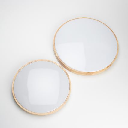 Brilagi - zatemnjiva LED stropna svetilka PINE LED/24W/230V, les, premer 42 cm, 3000-6500K + daljinski upravljalnik