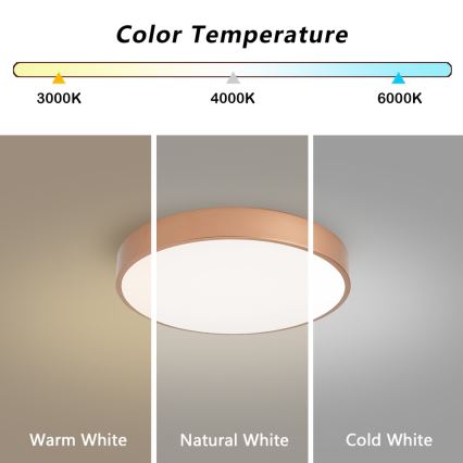 Brilagi - LED zatemnljivo stropno svetilo POOL LED/48W/230V 3000-6000K premer 40 cm bronasto + daljinski upravljalnik