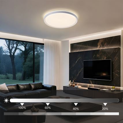 Brilagi - LED stropna svetilka RIVO 72W/230V, z možnostjo zatemnitve, 3000–6000K, bela, premer 50 cm + daljinski upravljalnik