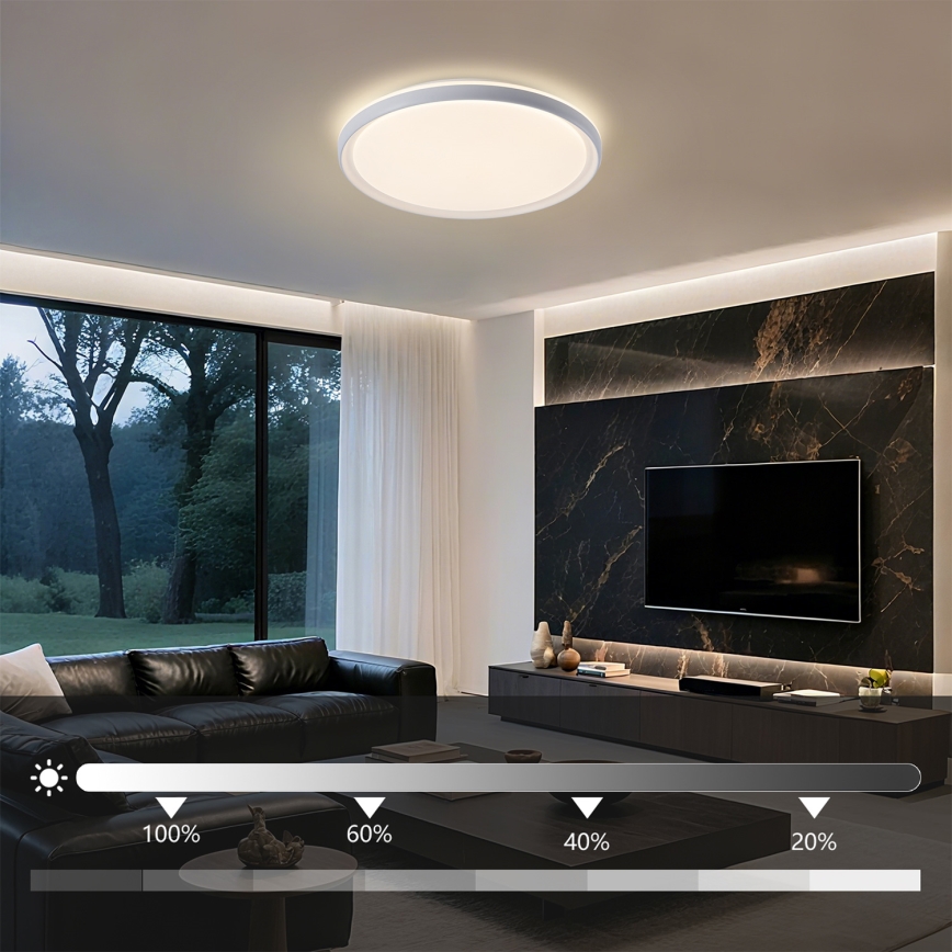 Brilagi - LED stropna svetilka RIVO 72W/230V, z možnostjo zatemnitve, 3000–6000K, bela, premer 50 cm + daljinski upravljalnik