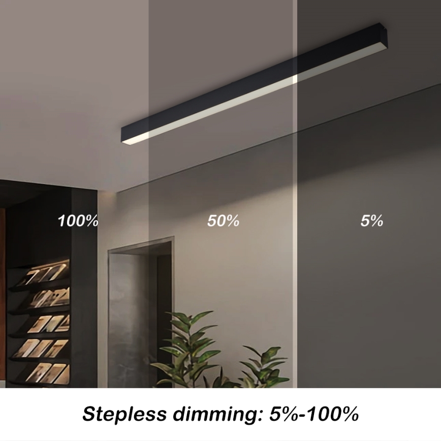 Brilagi - LED stropna svetilka z možnostjo zatemnitve SLEEKLINE SMART LED/40W/230V 3000-6000K Wi-Fi Tuya črna + daljinski upravljalnik