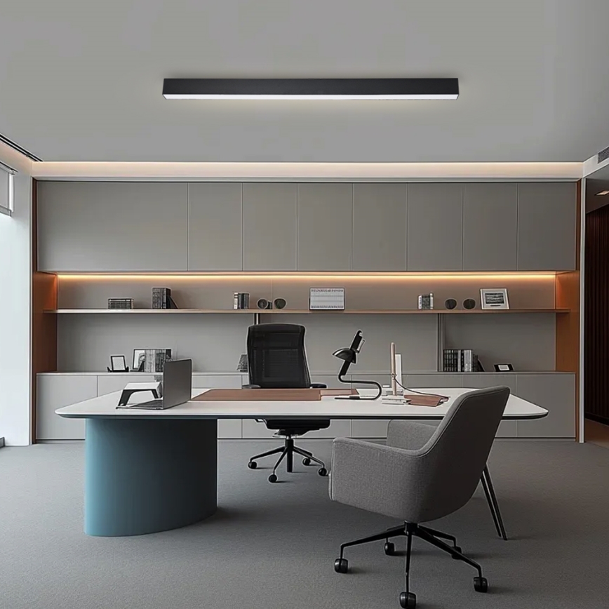 Brilagi - LED stropna svetilka z možnostjo zatemnitve SLEEKLINE SMART LED/40W/230V 3000-6000K Wi-Fi Tuya črna + daljinski upravljalnik