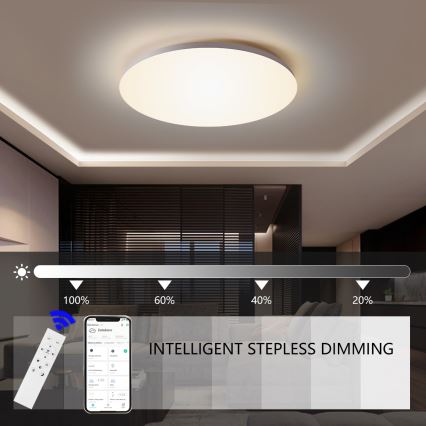 Brilagi - Pametna zatemnjevalna stropna svetilka LED/36W/230V Ø 48 cm 3000-6000K Wi-Fi Tuya Beacon + daljinski upravljalnik